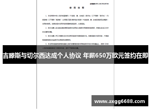 吉滕斯与切尔西达成个人协议 年薪650万欧元签约在即